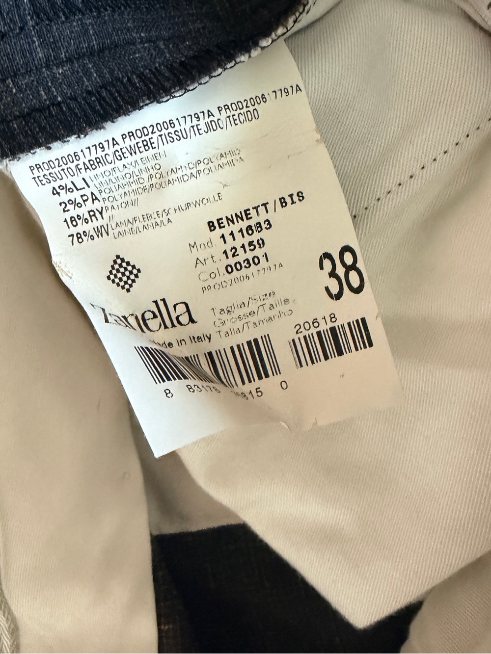 Zanella Dark Charcoal Pleated Dress Pants - Picture 4 of 6